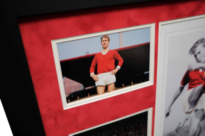 Bobby Charlton Manchester United Signed Photo Framed Display - Memorabilia Framers Shop