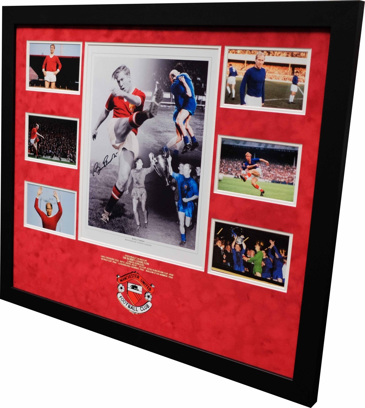 Bobby Charlton Manchester United Signed Photo Framed Display - Memorabilia Framers Shop