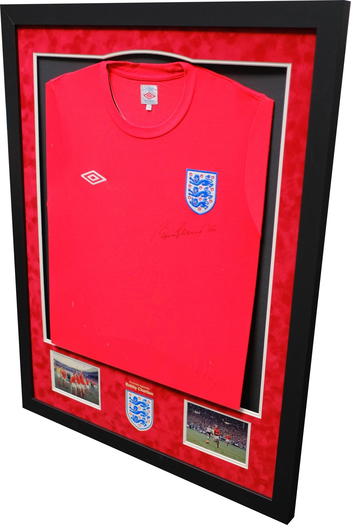 Bobby Charlton Signed England Framed Display - Memorabilia Framers Shop