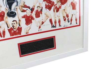 Brian Clough Signed Illustration Framed Display