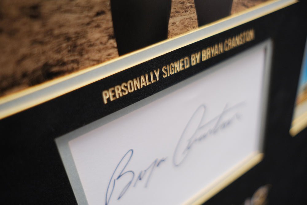 Breaking Bad Bryan Cranston signed whitecard - Memorabilia Framers Shop