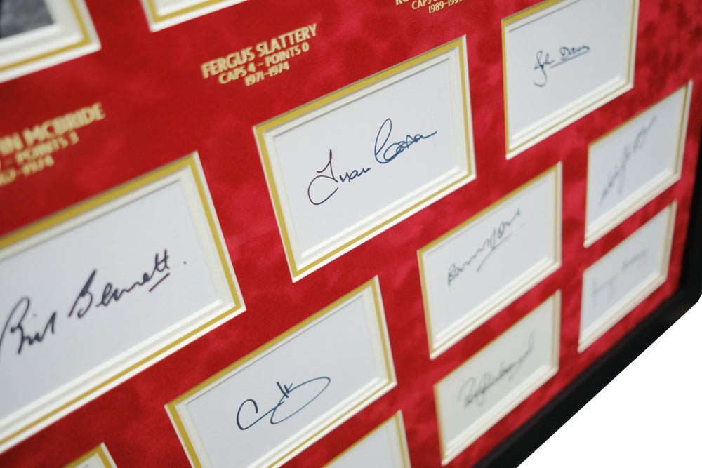 British And Irish Legends 11 Signed Whitecard Framed Display - Memorabilia Framers Shop