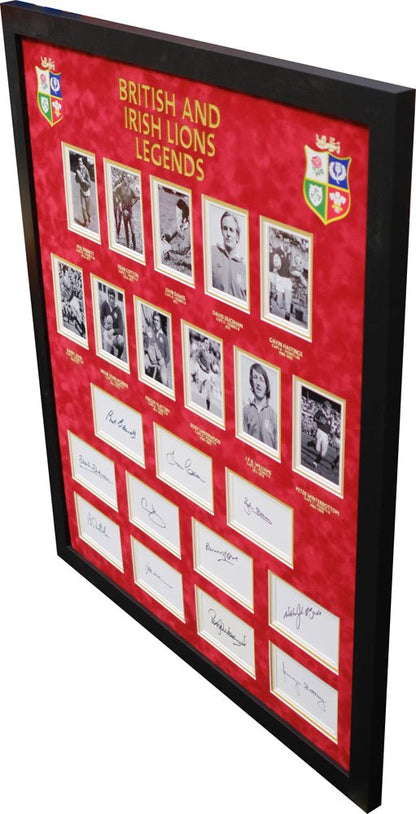 British And Irish Legends 11 Signed Whitecard Framed Display - Memorabilia Framers Shop