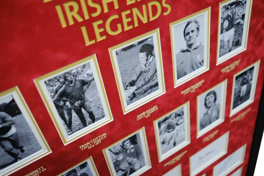 British And Irish Legends 11 Signed Whitecard Framed Display - Memorabilia Framers Shop