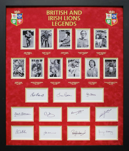 British And Irish Legends 11 Signed Whitecard Framed Display - Memorabilia Framers Shop