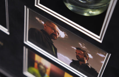 Bryan Cranston and Aaron Paul Signed Breaking Bad Tequila Bottle Framed Display - Memorabilia Framers Shop