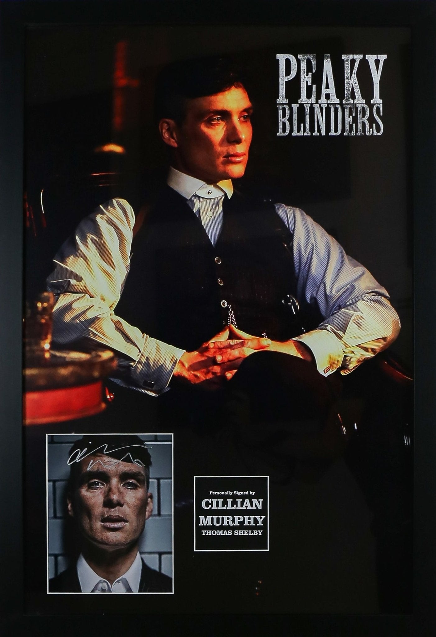 Cillian Murphey Signed Peaky Blinders 12x8 Photograph Framed Display - Memorabilia Framers Shop
