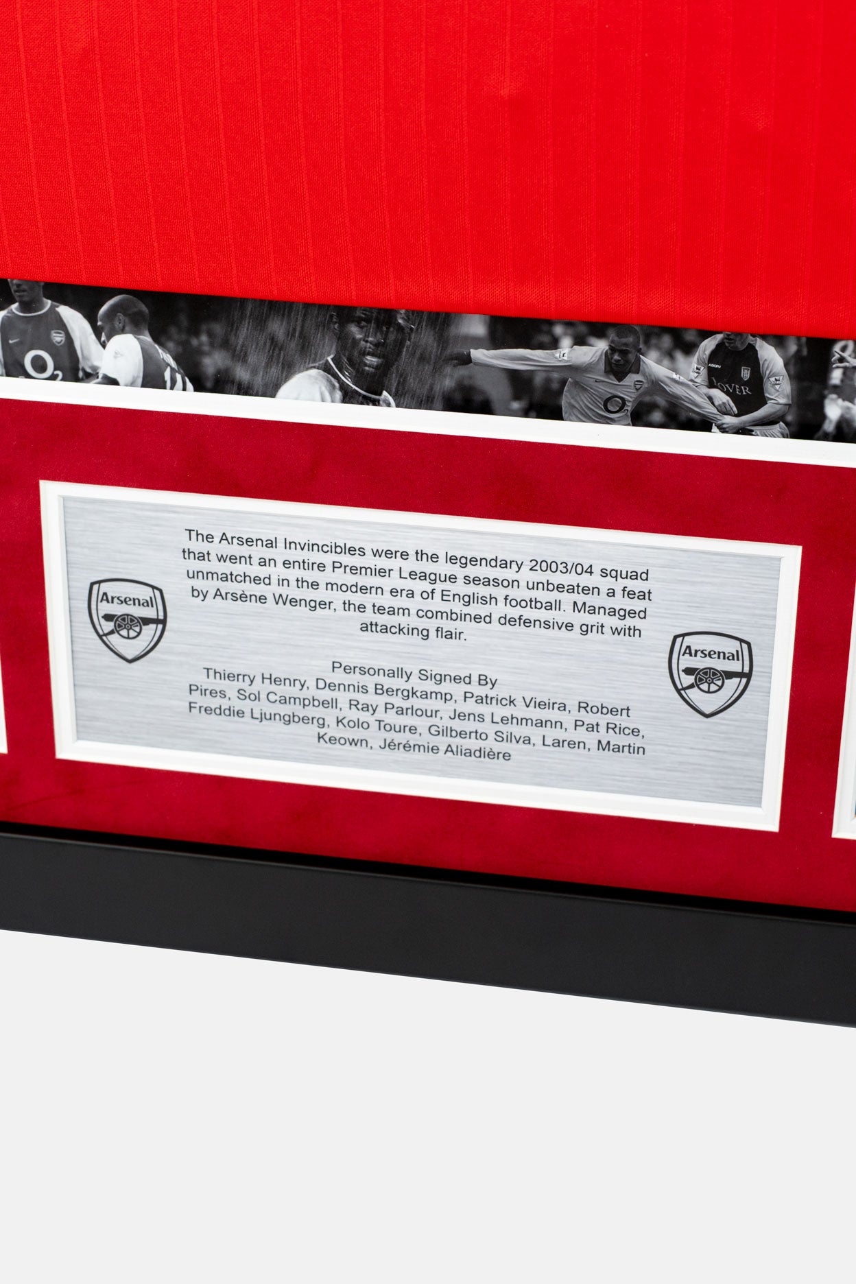 Arsenal Invincibles Shirt Framed Display
