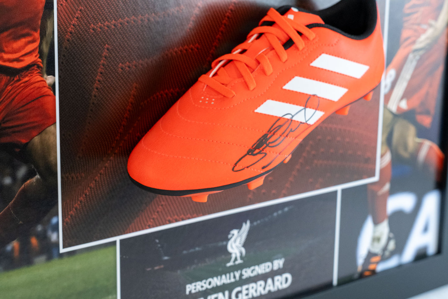 Gerrard Signed Liverpool Boot Framed Display