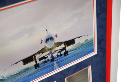 Concorde Display Signed by Mike Bannister and Adrian Meredith - Memorabilia Framers Shop