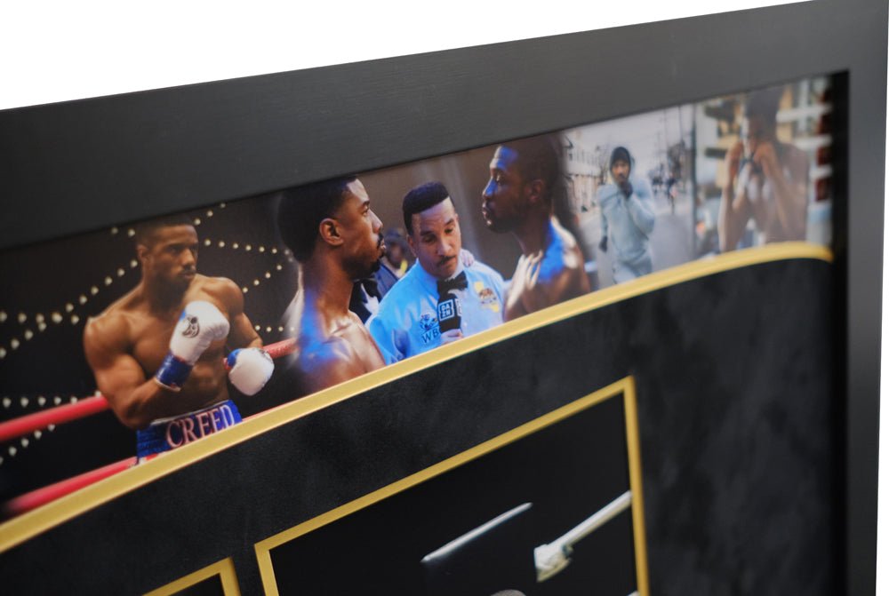 Creed Film tribute signed white card by Michael B Jordan - Memorabilia Framers Shop