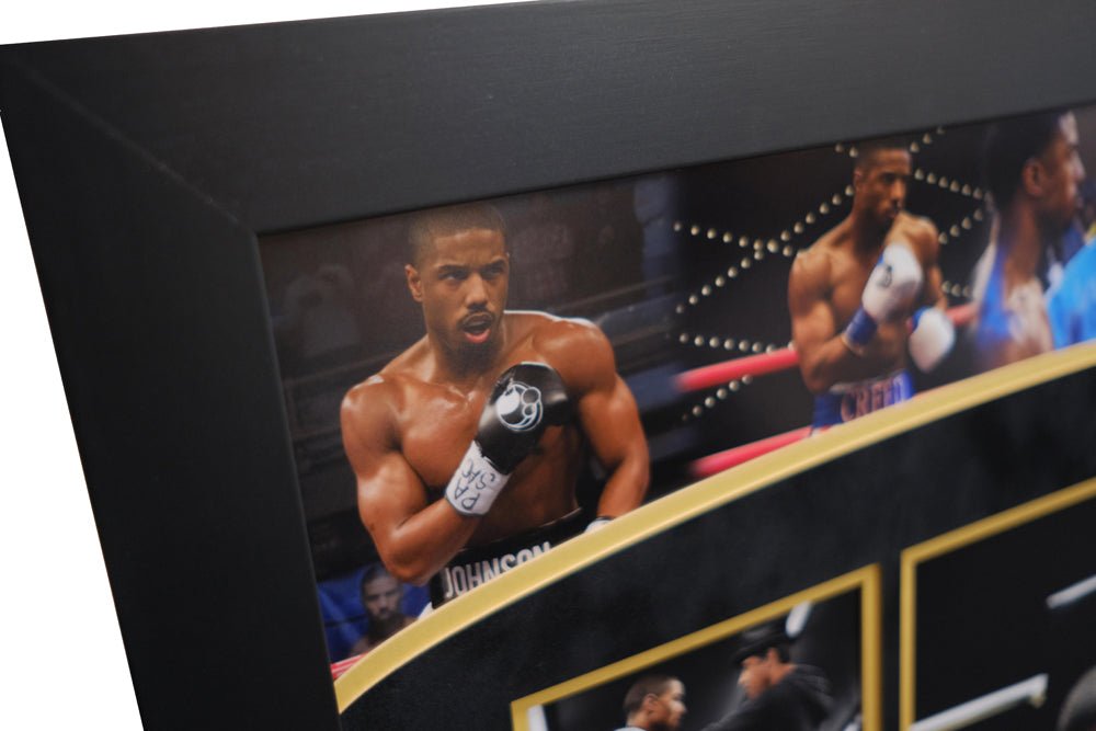 Creed Film tribute signed white card by Michael B Jordan - Memorabilia Framers Shop