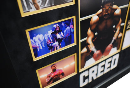 Creed Film tribute signed white card by Michael B Jordan - Memorabilia Framers Shop