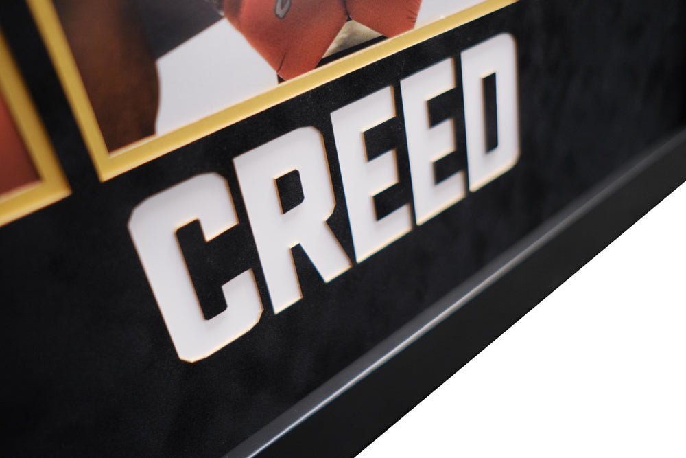 Creed Film tribute signed white card by Michael B Jordan - Memorabilia Framers Shop