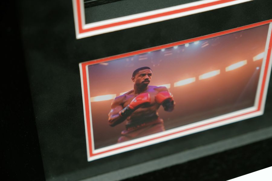 Creed III Signed Boxing Glove Display Signed by Michael B Jordan and Jonathon Majors - Memorabilia Framers Shop