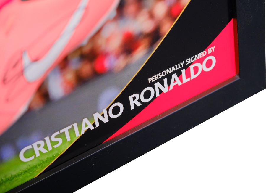 Cristiano Ronaldo Signed Boot Framed Display - Memorabilia Framers Shop
