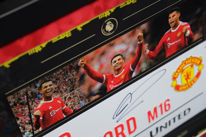 Cristiano Ronaldo Signed Roadsign Framed Display - Memorabilia Framers Shop