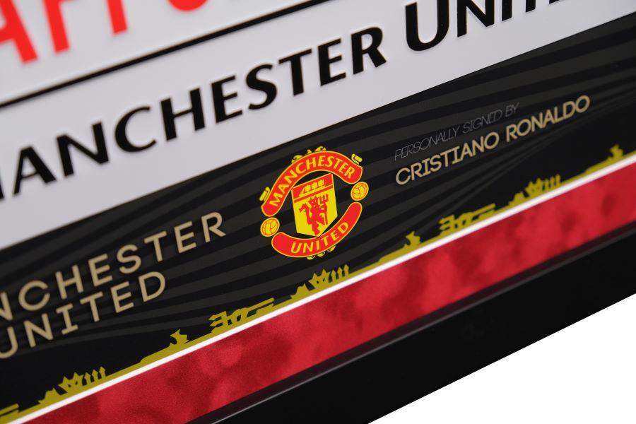 Cristiano Ronaldo Signed Roadsign Framed Display - Memorabilia Framers Shop