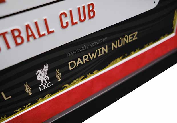 Darwin Núñez signed Roadsign Liverpool F.C. - Memorabilia Framers Shop