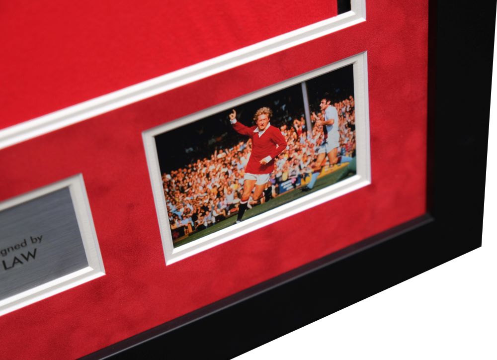 Denis Law Signed Man United Shirt - Memorabilia Framers Shop