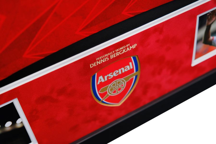 Dennis Bergkamp Signed Shirt Framed Display - Memorabilia Framers Shop