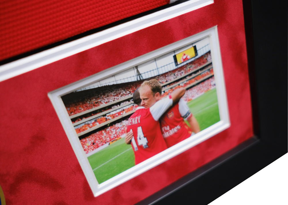 Dennis Bergkamp Thierry Henry signed Dual Shirt display - Memorabilia Framers Shop