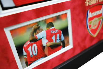 Dennis Bergkamp Thierry Henry signed Dual Shirt display - Memorabilia Framers Shop