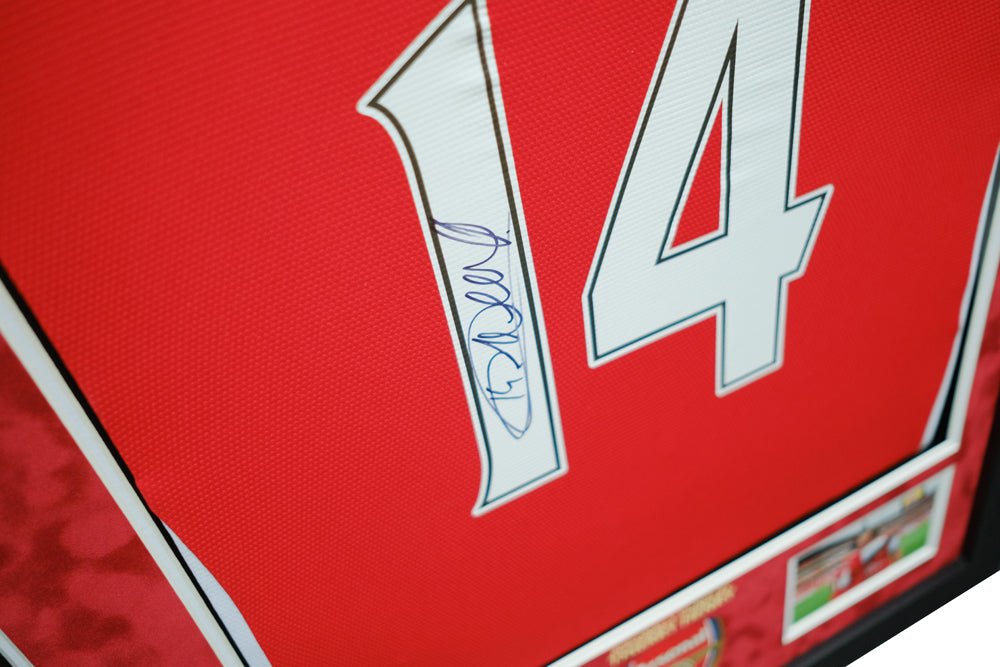Dennis Bergkamp Thierry Henry signed Dual Shirt display - Memorabilia Framers Shop