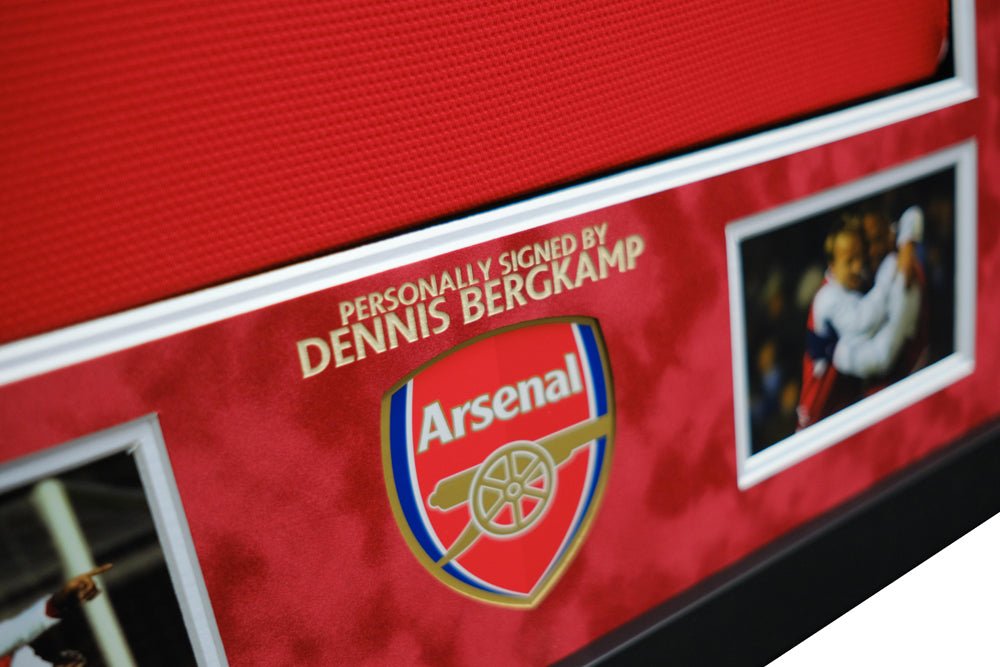 Dennis Bergkamp Thierry Henry signed Dual Shirt display - Memorabilia Framers Shop