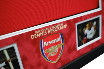 Dennis Bergkamp Thierry Henry signed Dual Shirt display - Memorabilia Framers Shop