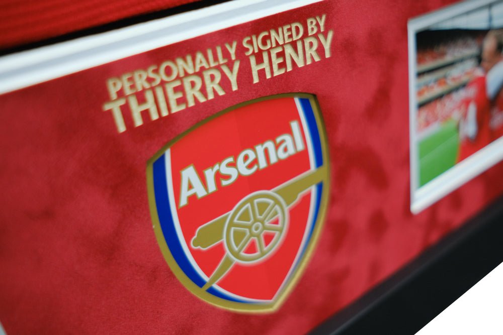 Dennis Bergkamp Thierry Henry signed Dual Shirt display - Memorabilia Framers Shop