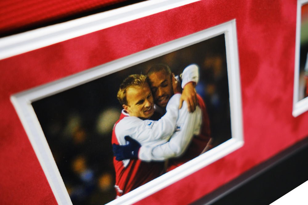 Dennis Bergkamp Thierry Henry signed Dual Shirt display - Memorabilia Framers Shop