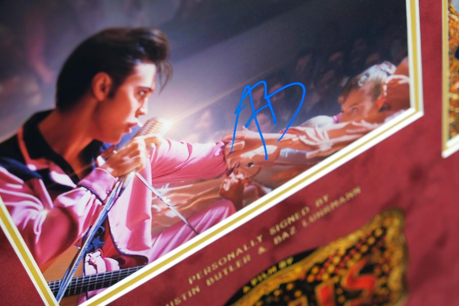 Elvis Movie Signed Display by Austin Butler and Baz Luhrmann - Memorabilia Framers Shop