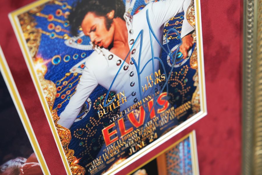 Elvis Movie Signed Display by Austin Butler and Baz Luhrmann - Memorabilia Framers Shop