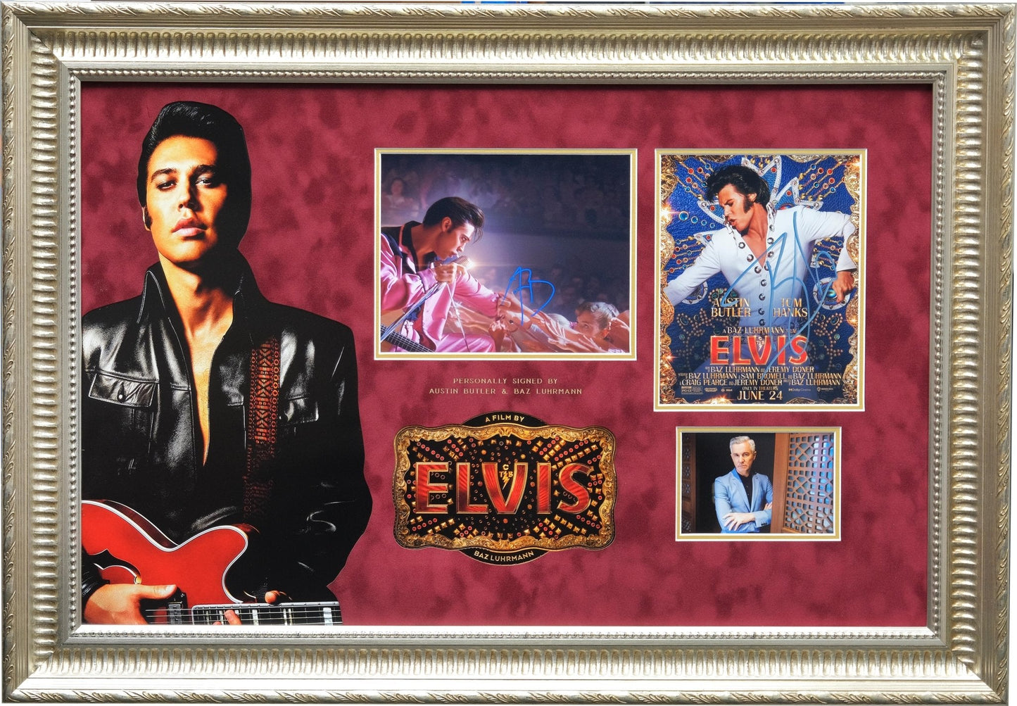 Elvis Movie Signed Display by Austin Butler and Baz Luhrmann - Memorabilia Framers Shop