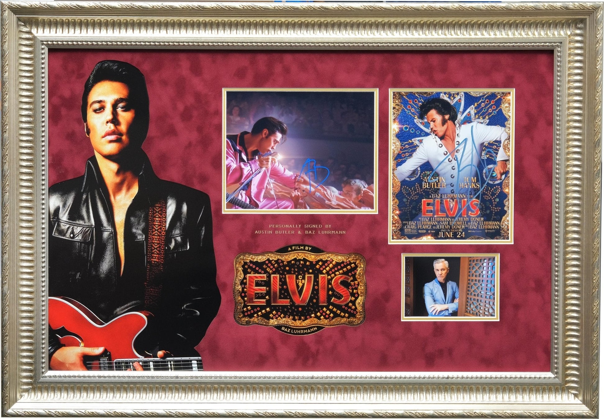 Elvis Movie Signed Display by Austin Butler and Baz Luhrmann - Memorabilia Framers Shop