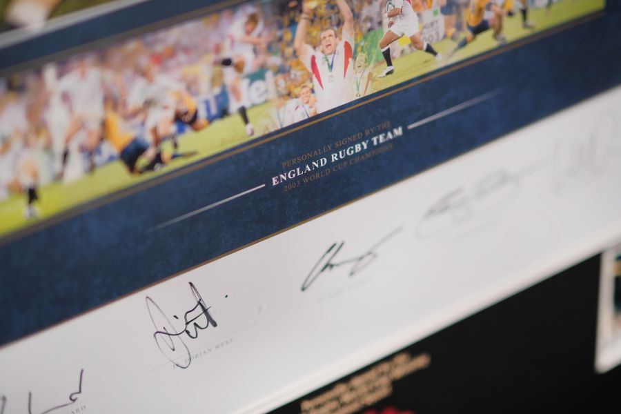 England Rugby World Cup Winners 2003 Signed Print - Memorabilia Framers Shop