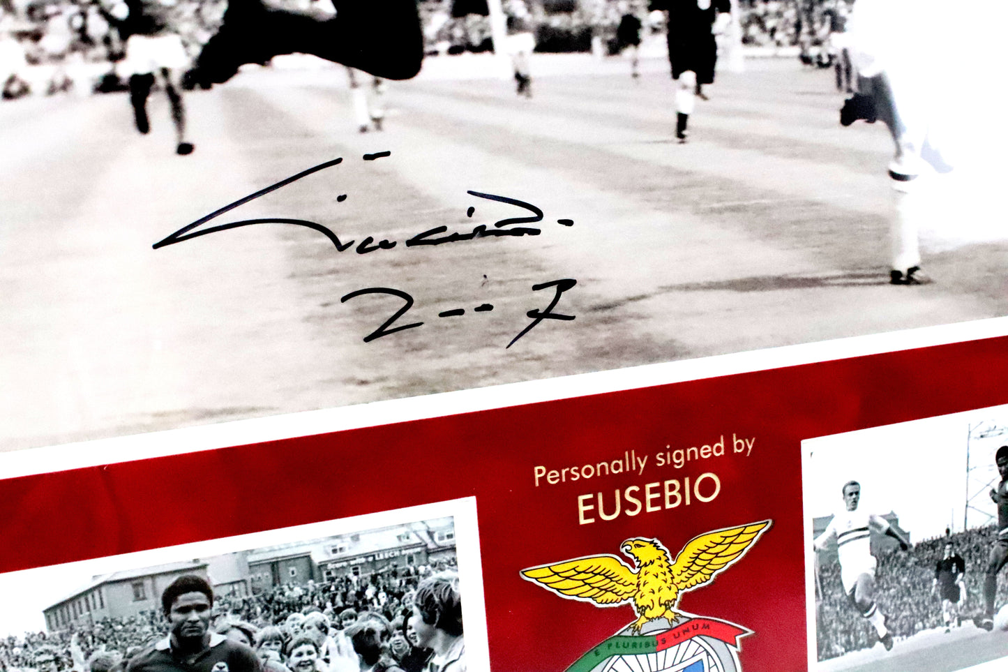 Eusebio Signed Photo Framed Display