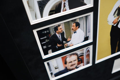 Faulty Towers John Cleese signed white card - Memorabilia Framers Shop
