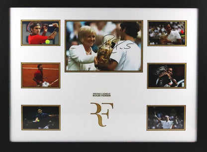 Roger Federer Signed Photo Display