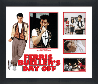 Ferris Bueller's Day Off Photograph Display Signed by Matthew Broderick - Memorabilia Framers Shop