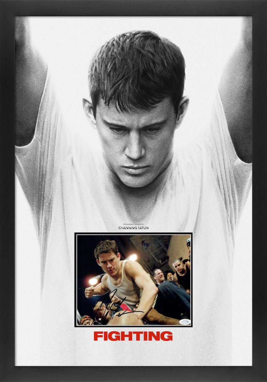 Fighting Framed Display Signed by Channing Tatum - Memorabilia Framers Shop