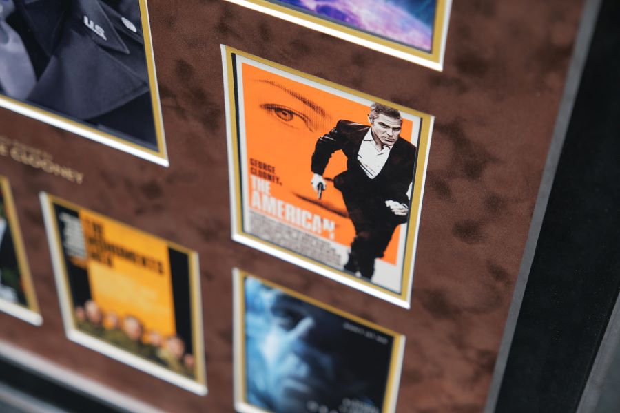 Filmography Photograph Display Signed by George Clooney - Memorabilia Framers Shop