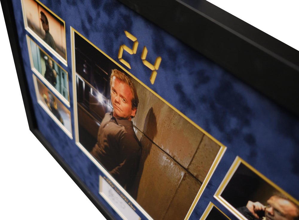 Framed Photograph Signed white card display by Kiefer Sutherland - Memorabilia Framers Shop