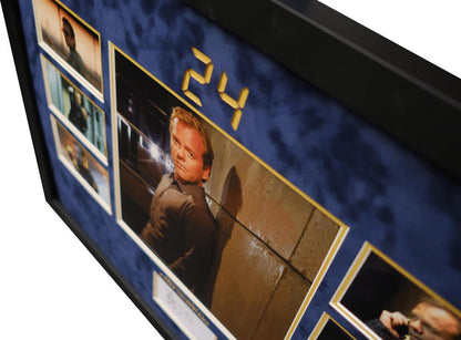 Framed Photograph Signed white card display by Kiefer Sutherland - Memorabilia Framers Shop
