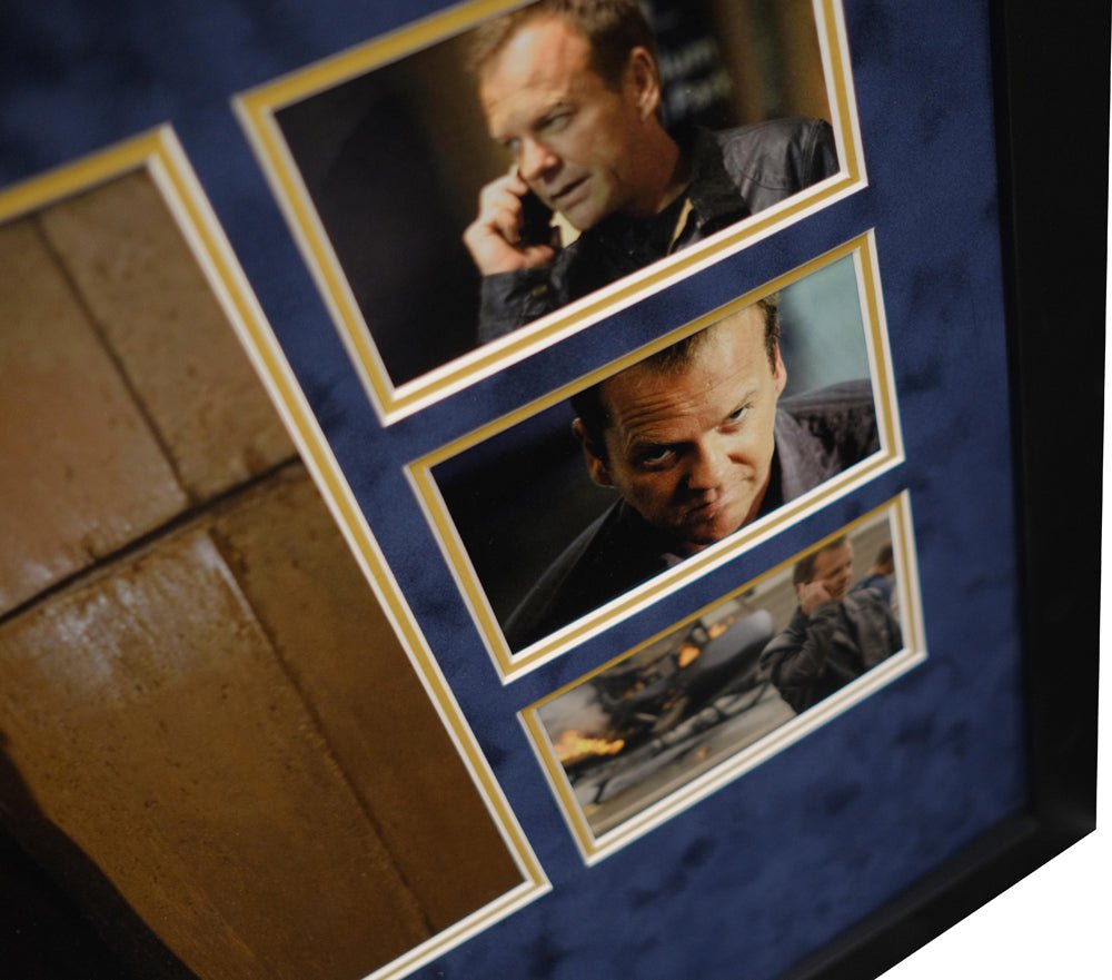 Framed Photograph Signed white card display by Kiefer Sutherland - Memorabilia Framers Shop