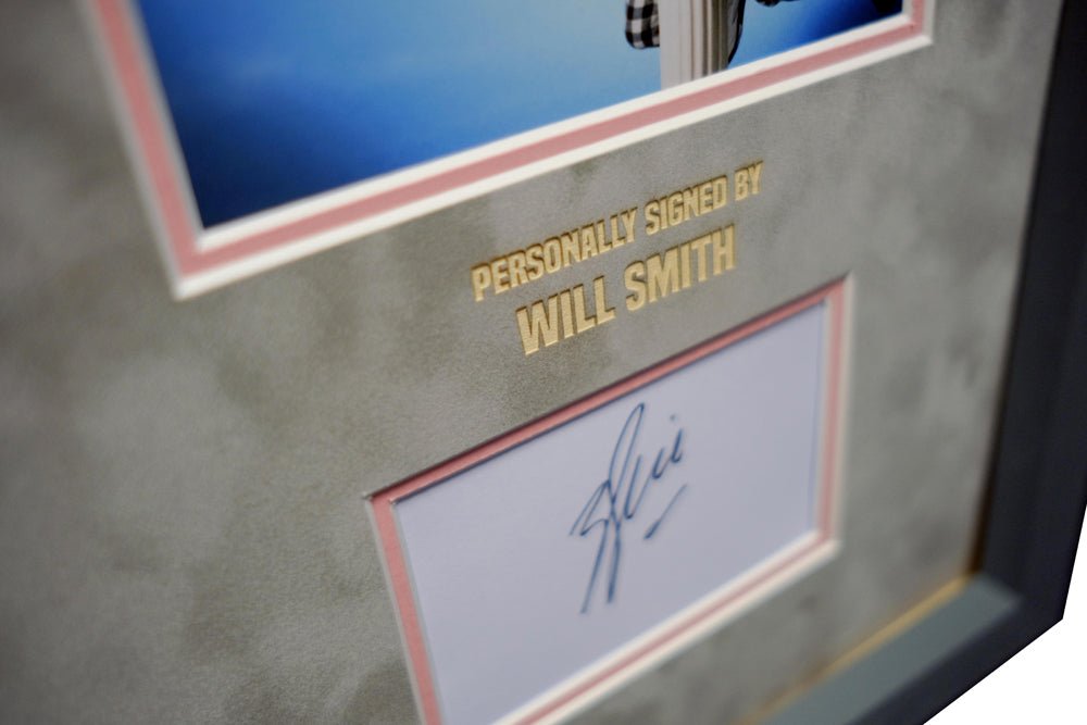 Fresh Prince Of Bel-Air signed white card by Will Smith - Memorabilia Framers Shop