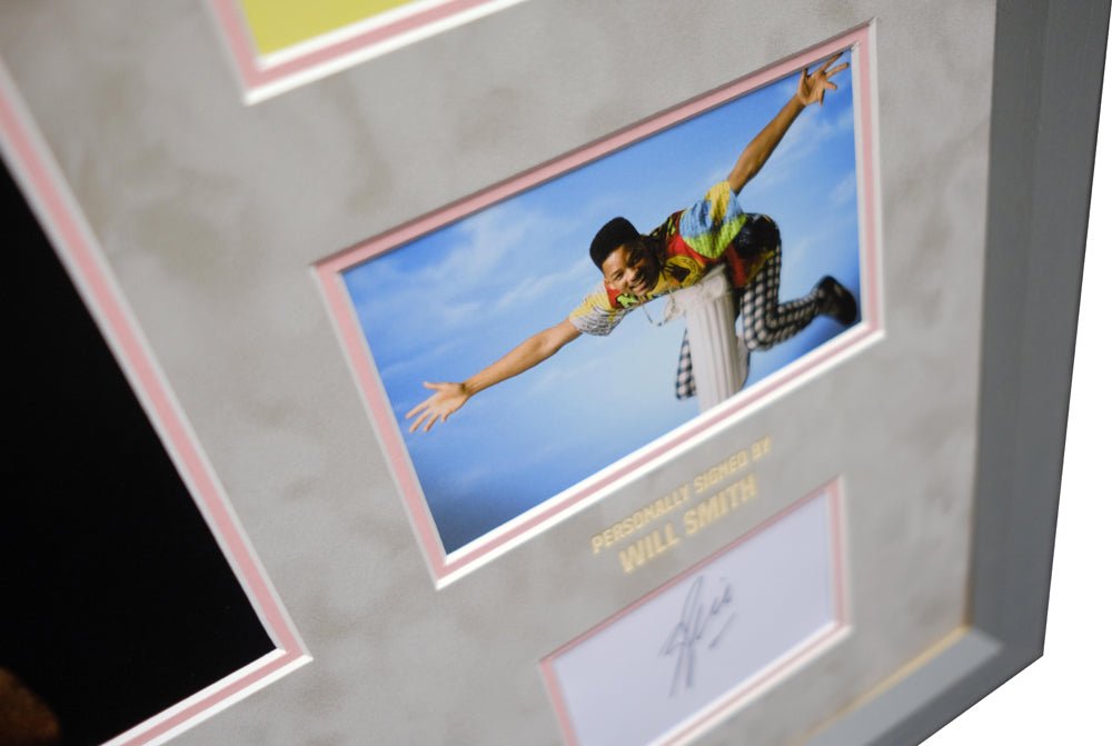 Fresh Prince Of Bel-Air signed white card by Will Smith - Memorabilia Framers Shop