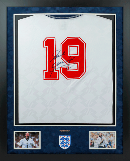 Paul Gascoigne Signed England Shirt Framed Display