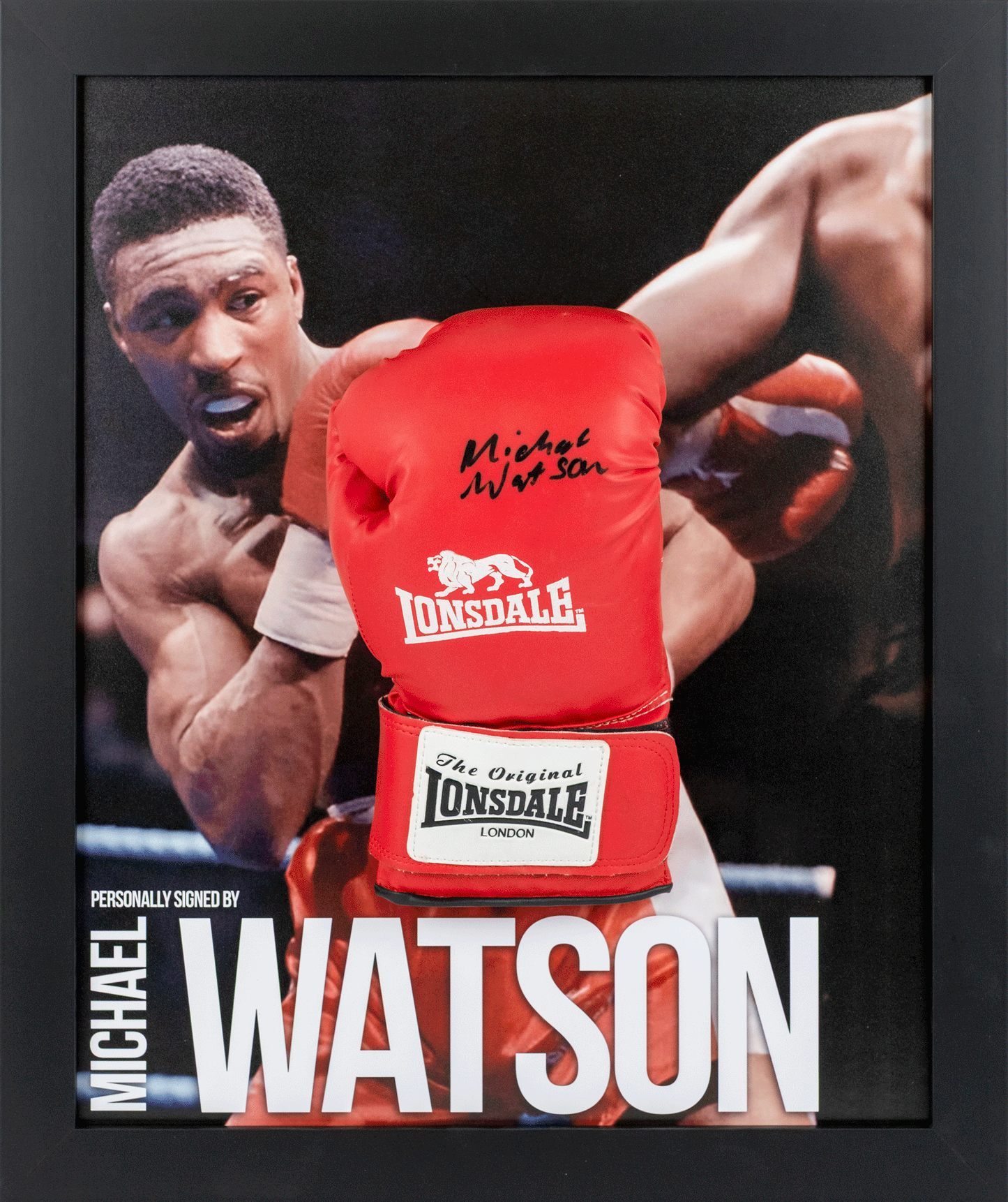 Michael Watson Signed Glove Framed Display